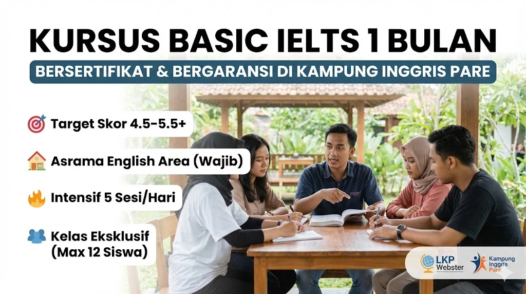 Kursus Basic IELTS 1 Bulan kursus basic ielts 1 bulan bersertifikat dan bergaransi di kampung inggris pare 1 Kursus Basic Ielts 1 Bulan Bersertifikat Dan Bergaransi Di Kampung Inggris Pare 1
