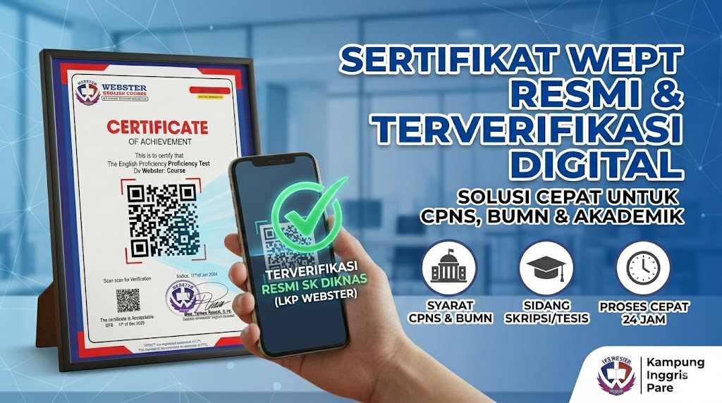 Sertifikat WEPT (Webster English Proficiency Test) sertifikat wept webster english proficiency test kampung inggris resmi sk diknas Sertifikat Wept Webster English Proficiency Test Kampung Inggris Resmi Sk Diknas