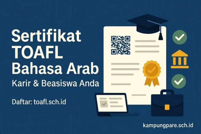 TOAFL Bahasa Arab untuk Karir dan Beasiswa sertifikat toafl bahasa arab karir beasiswa kampung inggris pare Sertifikat Toafl Bahasa Arab Karir Beasiswa Kampung Inggris Pare