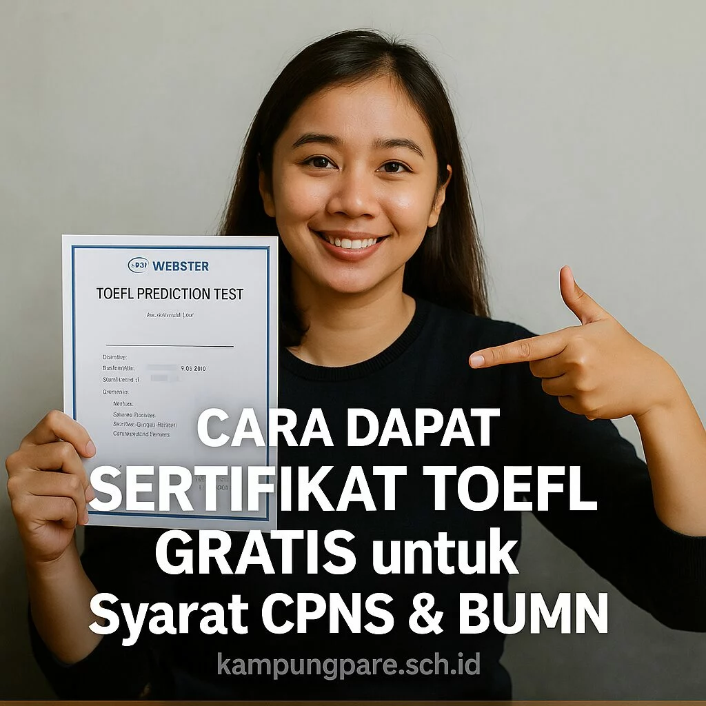 Cara Dapat Sertifikat TOEFL Gratis untuk Syarat CPNS & BUMN cara dapat sertifikat toefl gratis untuk syarat cpns bumn Cara Dapat Sertifikat Toefl Gratis Untuk Syarat Cpns Bumn