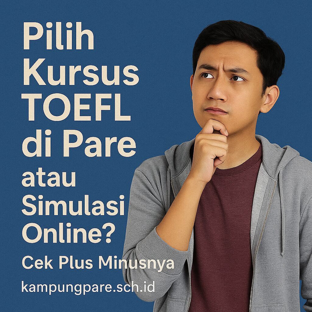 Kursus TOEFL di Pare vs. Latihan Simulasi Online pilih kursus toefl di pare atau simulasi online Pilih Kursus Toefl Di Pare Atau Simulasi Online