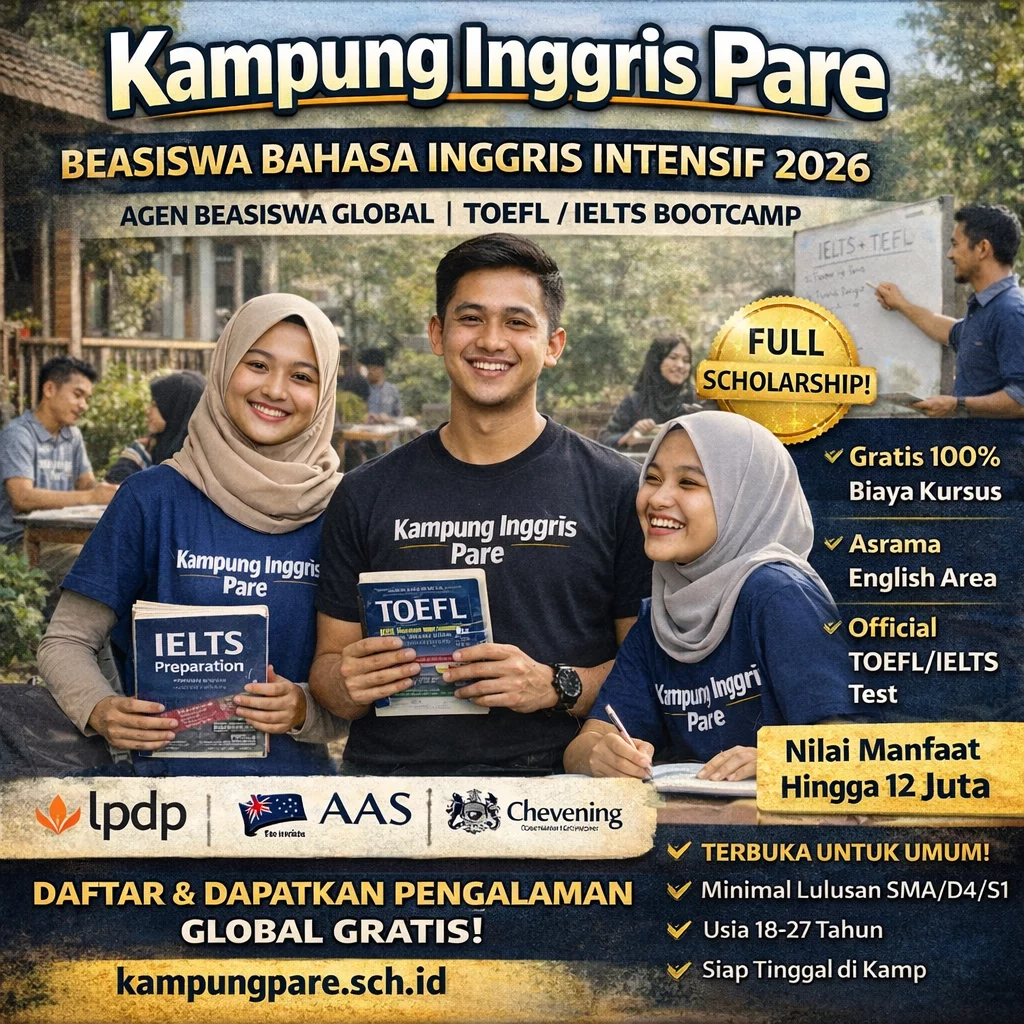 Beasiswa Bahasa Inggris Intensif 2026 easiswa bahasa nggris intensif 2026 Beasiswa Bahasa Inggris Intensif 2026