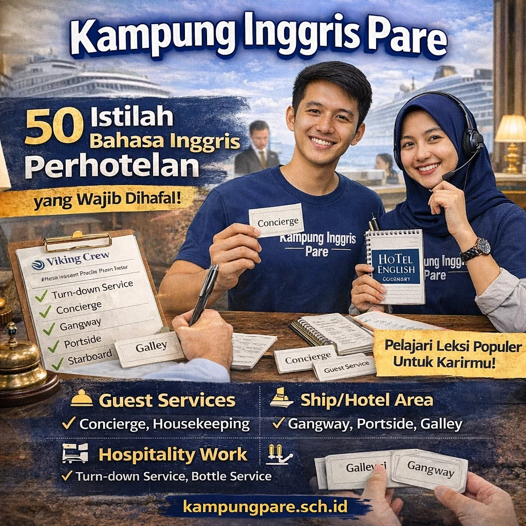 50 Istilah Bahasa Inggris Perhotelan & Kapal Pesiar Wajib Hafal elajar istilah perhotelan di ampung are Belajar Istilah Perhotelan Di Kampung Pare