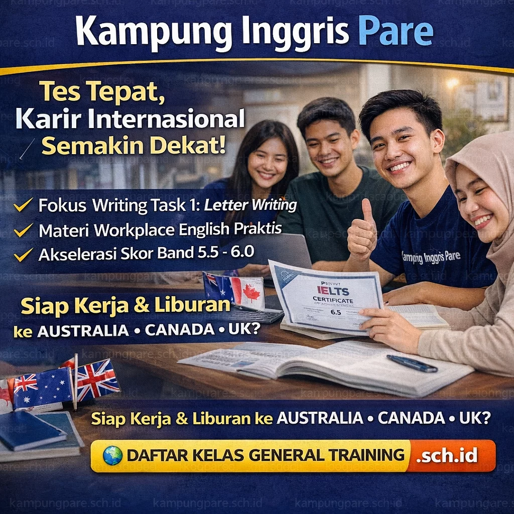 Kursus IELTS General Training (Persiapan Visa Kerja (WHV) & Migrasi) elas untuk karir internasional Kelas IELTS Untuk Karir Internasional