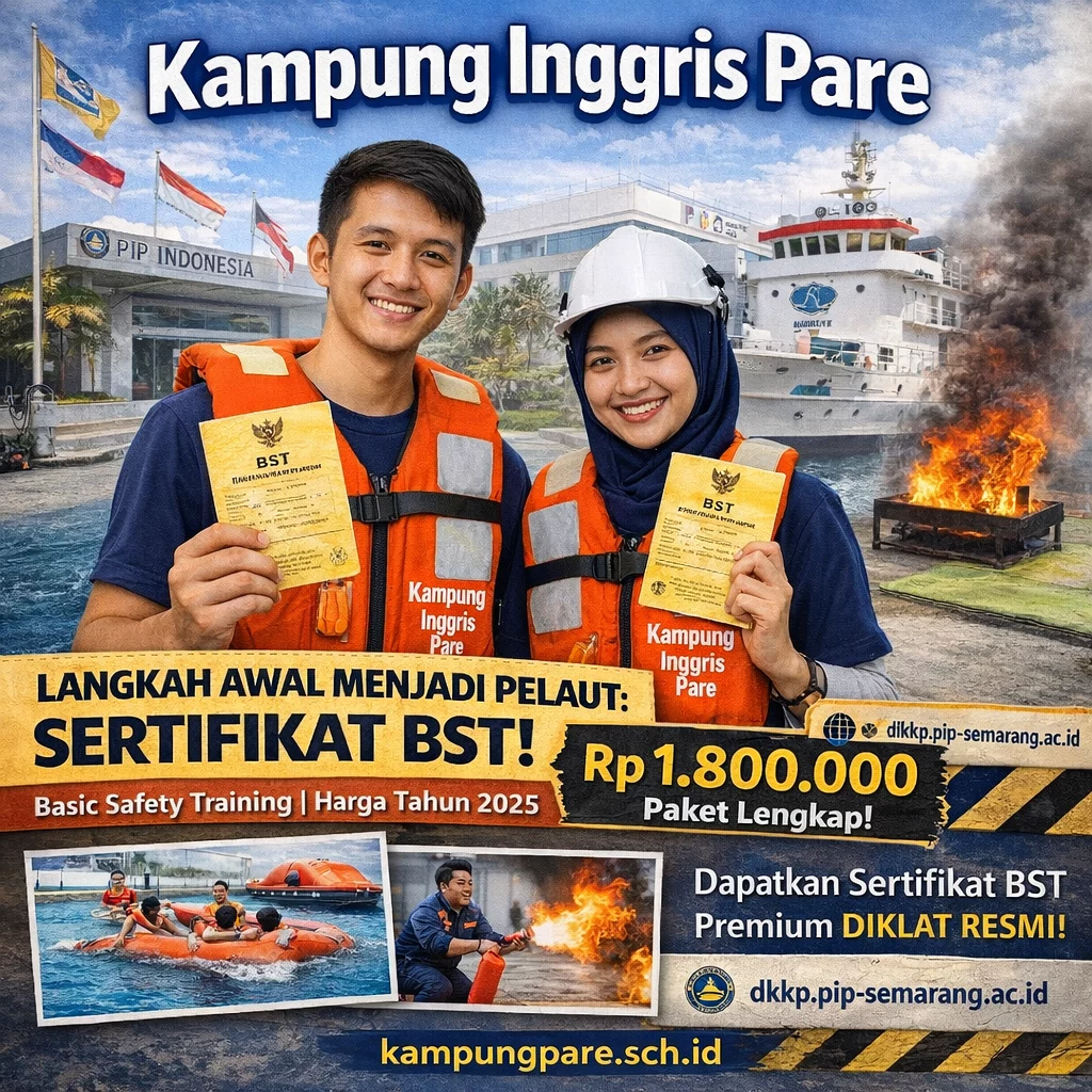 Sertifikat BST (Basic Safety Training) 2026 elatihan ampung nggris are Pelatihan BST Kampung Inggris Pare