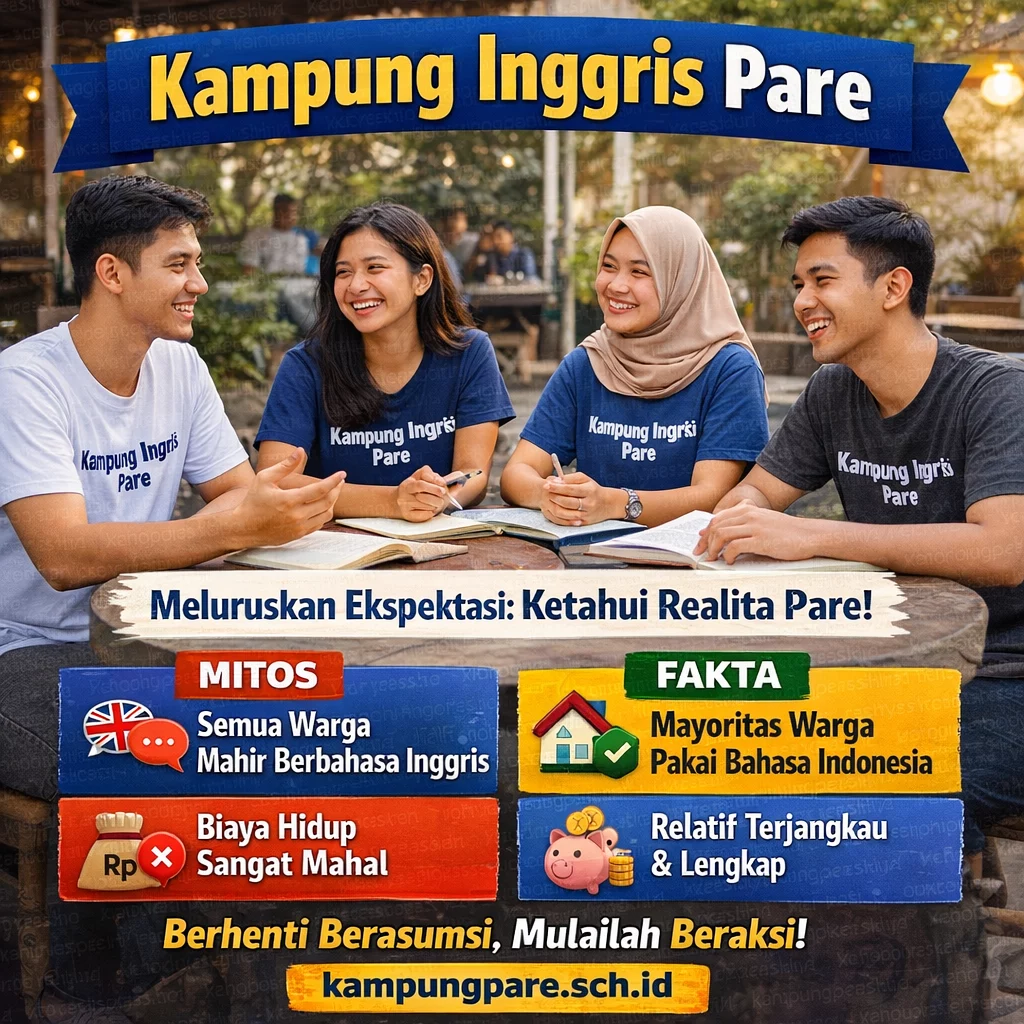 5 Mitos Kampung Inggris Pare yang Salah Kaprah (Wajib Tahu!) engungkap akta ampung nggris are Mengungkap Fakta Kampung Inggris Pare