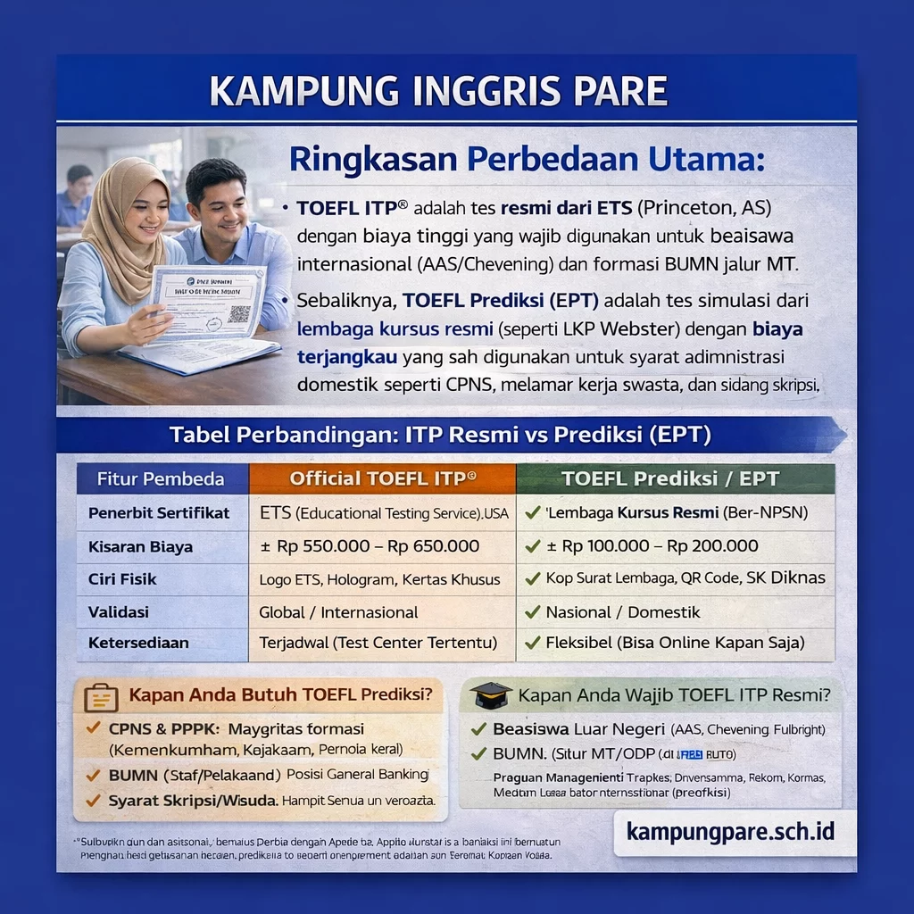 Perbedaan toefl itp dan prediksi erbandingan dan rediksi png Perbandingan TOEFL ITP Dan Prediksi EPT