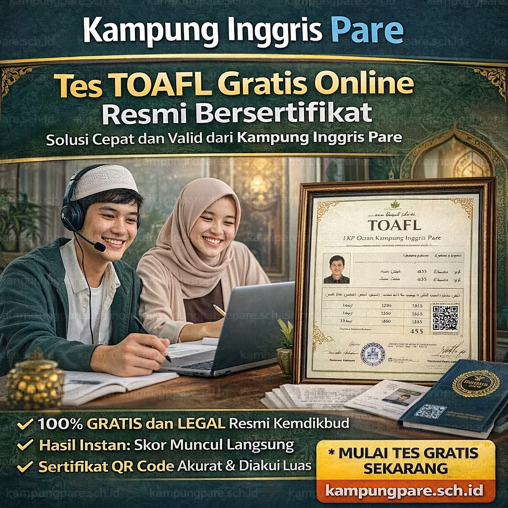 Tes TOAFL Online Resmi Bersertifikat es nline esmi ersertifikat Tes TOAFL Online Resmi Bersertifikat