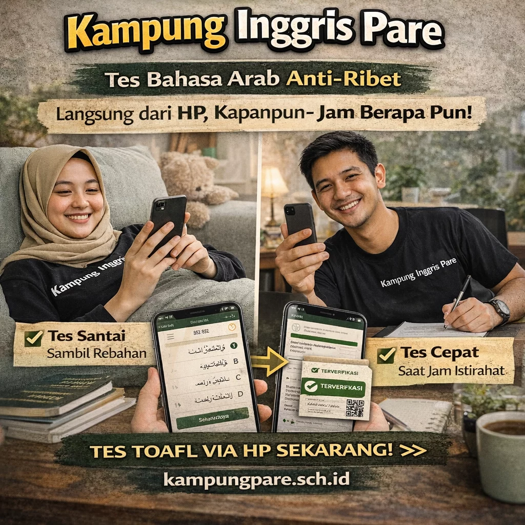 Tes Bahasa Arab dari Rumah (Ujian TOAFL Anti-Ribet) es rab antai dan epat Tes Arab Santai Dan Cepat