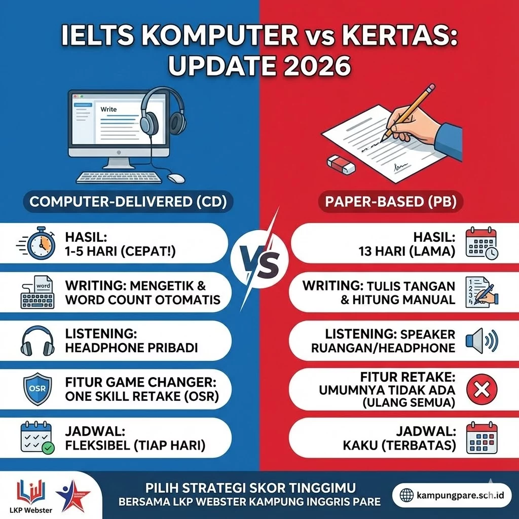 IELTS Komputer vs Kertas, Mana yang Lebih Mudah Dapat Skor Tinggi di 2026? ielts komputer vs kertas mana yang lebih mudah dapat skor tinggi di 2026 Ielts Komputer Vs Kertas Mana Yang Lebih Mudah Dapat Skor Tinggi Di 2026