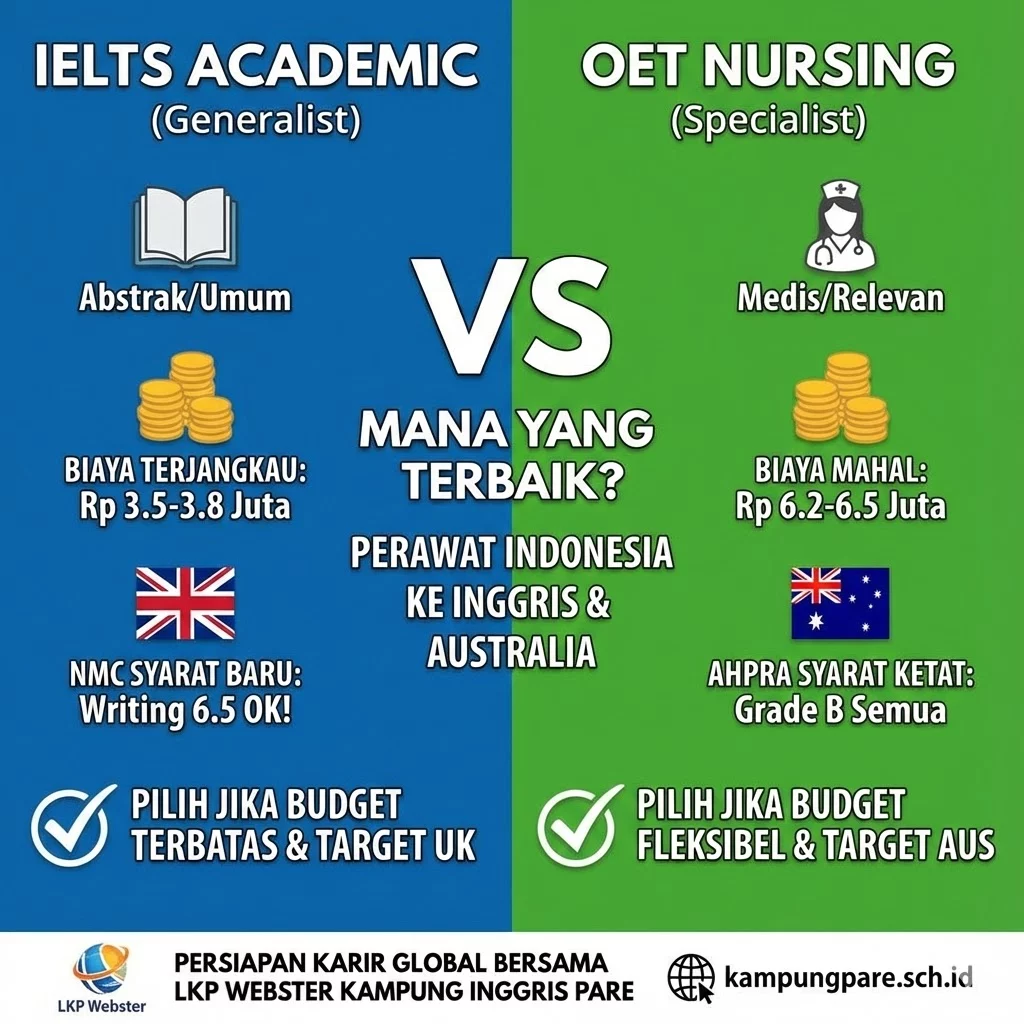 IELTS vs OET, Mana yang Terbaik untuk Perawat Indonesia ke Inggris & Australia? ielts vs oet mana yang terbaik untuk perawat indonesia ke inggris australia Ielts Vs Oet Mana Yang Terbaik Untuk Perawat Indonesia Ke Inggris Australia
