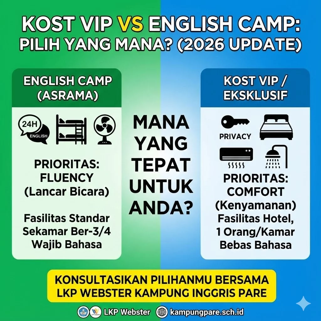 Kost VIP vs English Camp Pare: Panduan Akomodasi 2026 kost vip vs english camp pare panduan akomodasi 2026 Kost Vip Vs English Camp Pare Panduan Akomodasi 2026