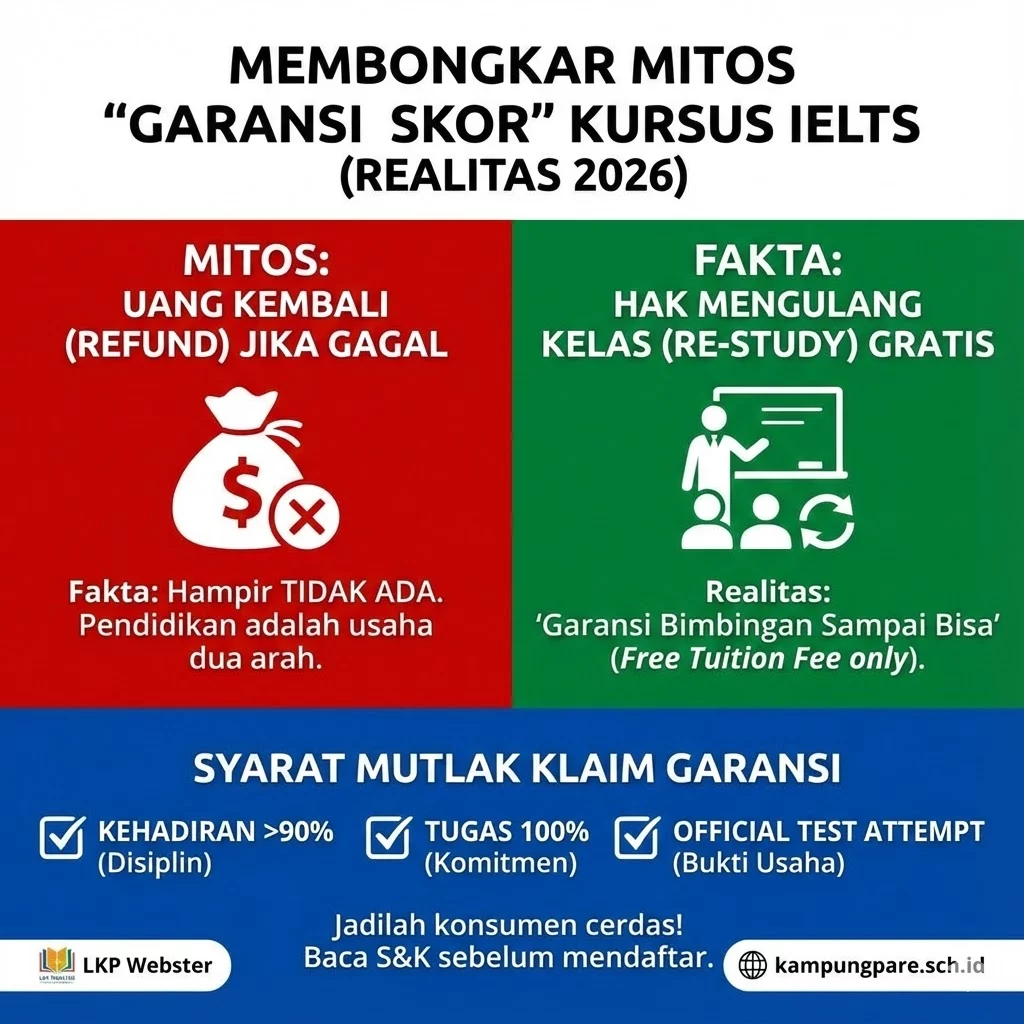 Membongkar Mitos Garansi Skor Kursus IELTS Apa Syaratnya? membongkar mitos garansi skor kursus ielts apa syaratnya Membongkar Mitos Garansi Skor Kursus Ielts Apa Syaratnya