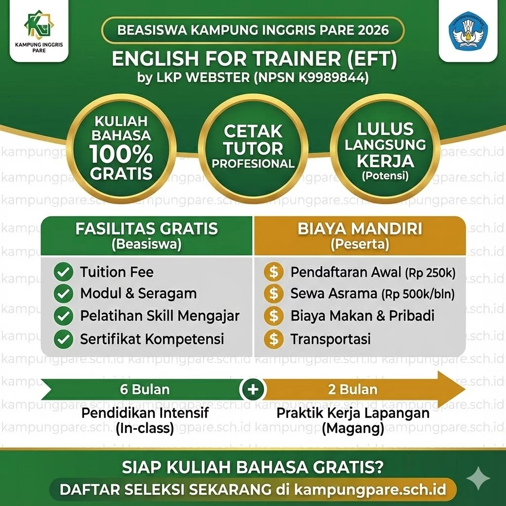 Info resmi Beasiswa Kampung Inggris Pare 2026 nfo resmi easiswa ampung nggris are 2026 jpg Info Resmi Beasiswa Kampung Inggris Pare 2026
