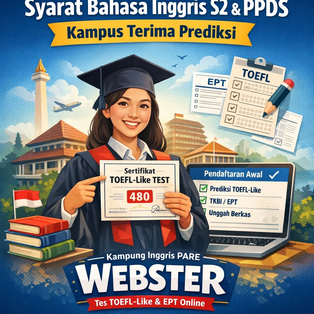 Syarat Bahasa Inggris S2 & PPDS Kampus Terima Prediksi syarat bahasa inggris untuk s2 ppds Syarat Bahasa Inggris Untuk S2 PPDS
