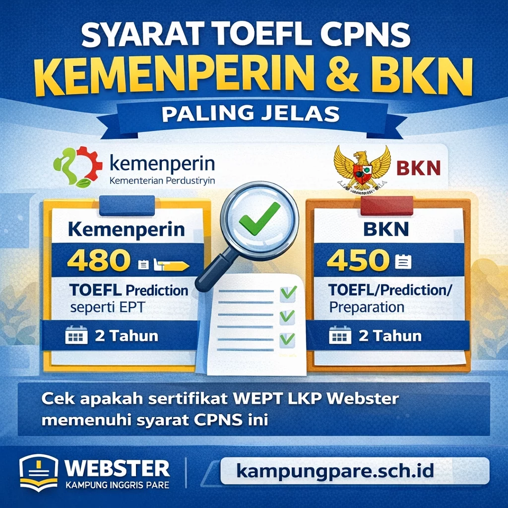 Syarat TOEFL CPNS Kemenperin & BKN Paling Jelas syarat toefl cpns kemenperin bkn Syarat TOEFL CPNS Kemenperin BKN