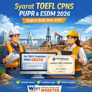 Syarat Skor TOEFL CPNS PUPR & ESDM 2026 Link Gratis persiapkan toefl cpns pupr esdm 2026 Persiapkan TOEFL CPNS PUPR ESDM 2026
