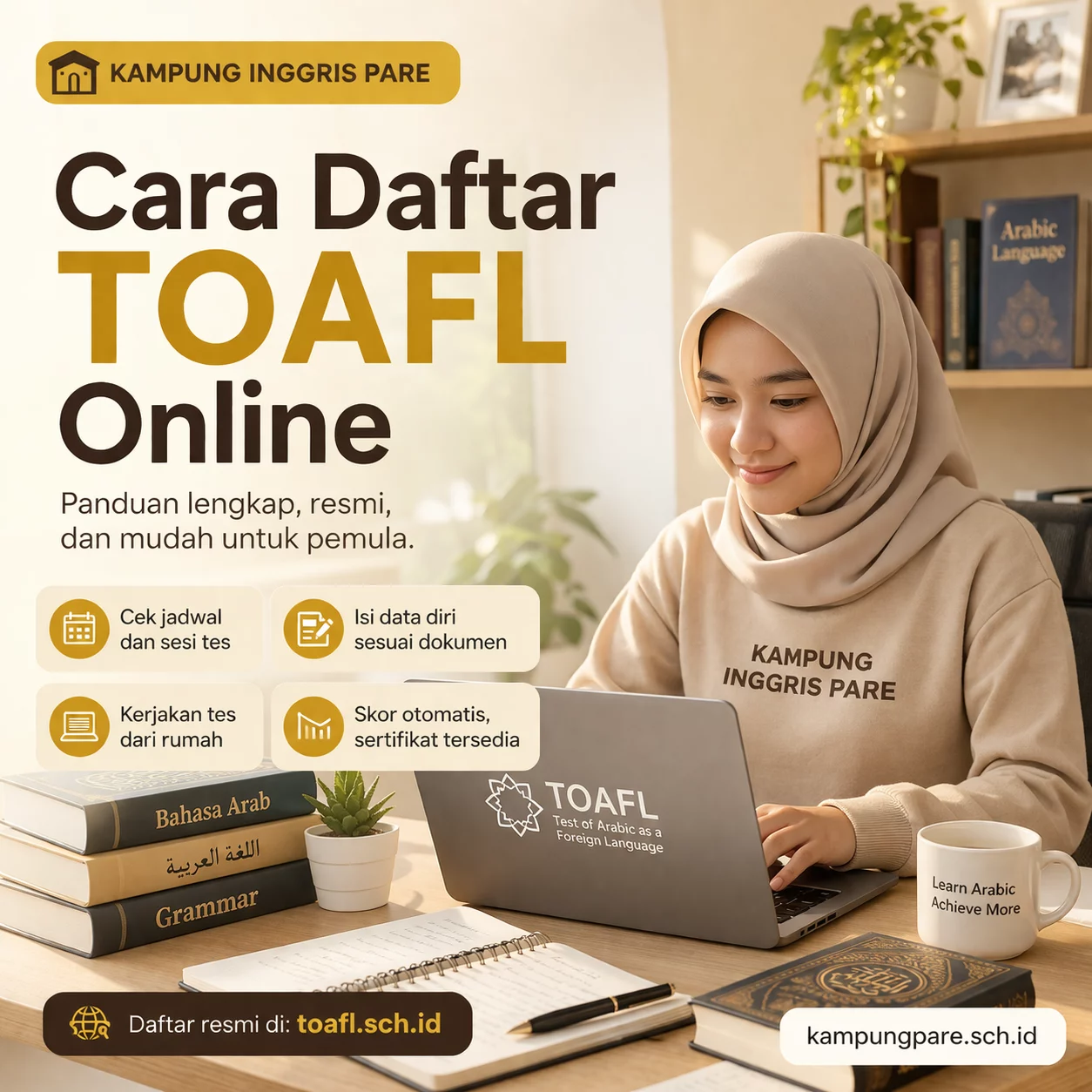 Panduan Daftar TOAFL Online Resmi cara daftar toafl online untuk pemula Cara Daftar TOAFL Online Untuk Pemula