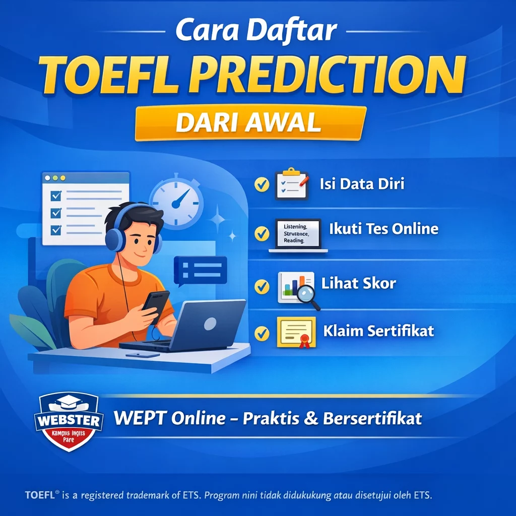 Cara Daftar TOEFL Prediction dari Awal cara daftar toefl prediction online Cara Daftar TOEFL Prediction Online