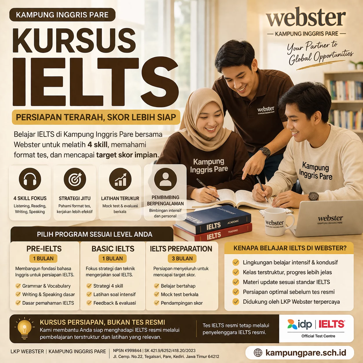 Kursus IELTS untuk Persiapan Tes kursus ielts di kampung inggris pare Kursus IELTS Di Kampung Inggris Pare