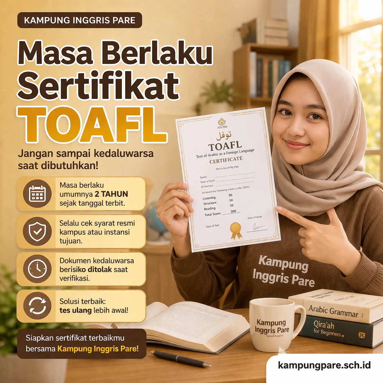Berapa Lama Sertifikat TOAFL Berlaku? masa berlaku sertifikat toafl Masa Berlaku Sertifikat TOAFL