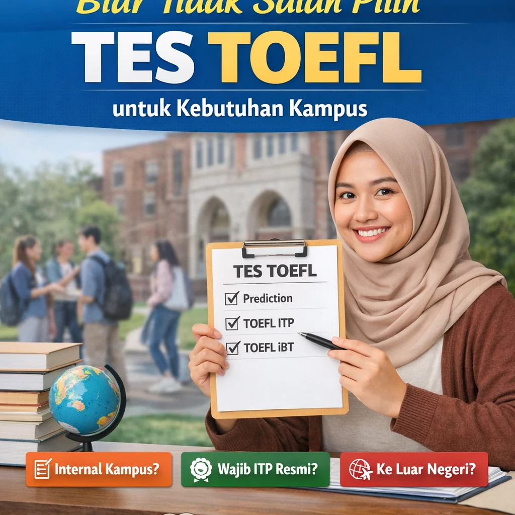 Biar Tidak Salah Pilih Tes TOEFL untuk Kebutuhan Kampus panduan memilih tes toefl yang tepat Panduan Memilih Tes TOEFL Yang Tepat