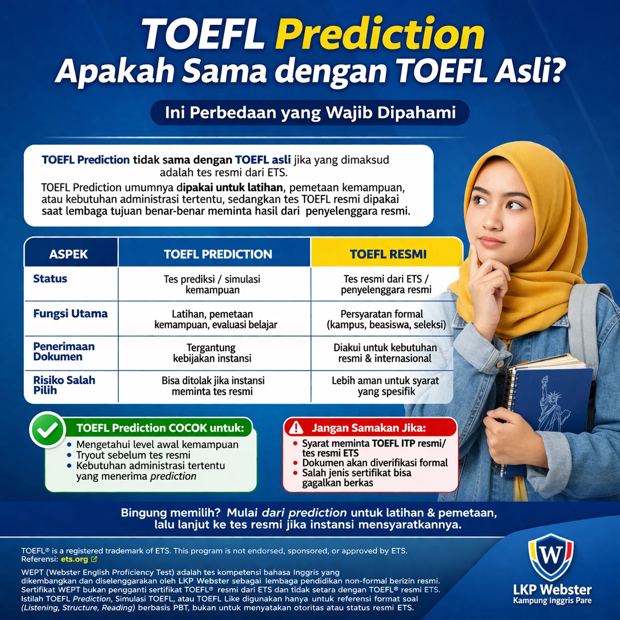 TOEFL Prediction Apakah Sama dengan TOEFL Asli? perbedaan toefl prediction dan asli Perbedaan TOEFL Prediction Dan Asli