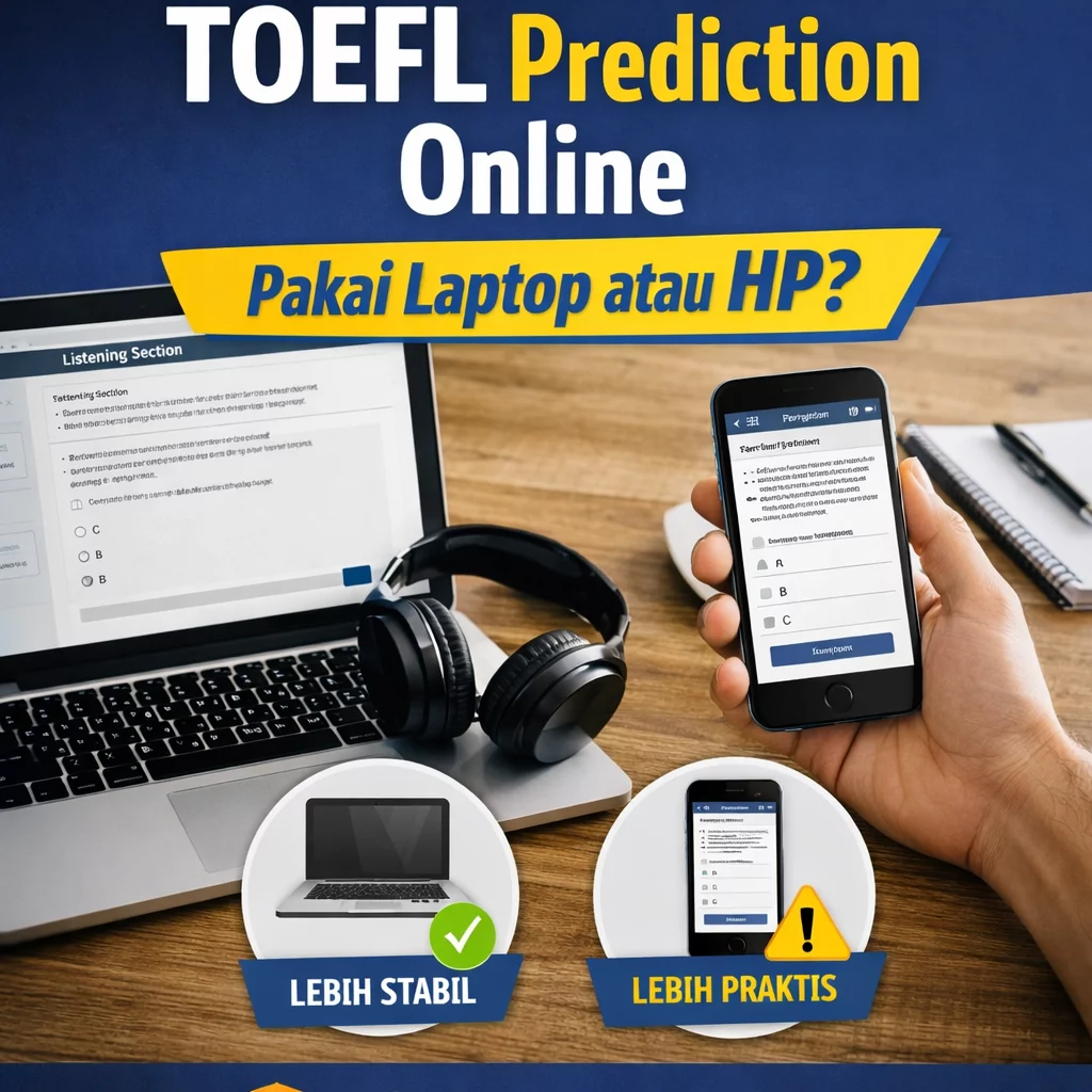 TOEFL Prediction Online Pakai Laptop atau HP? tes toefl prediction laptop atau hp Tes TOEFL Prediction Laptop Atau HP