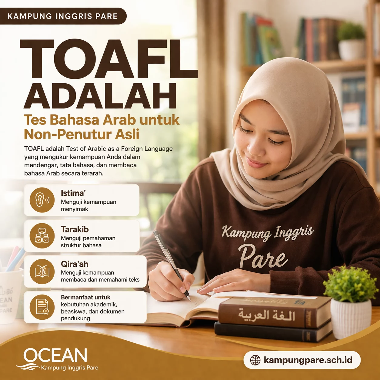 Apa Itu TOAFL? Tes Bahasa Arab toafl adalah apa TOAFL Adalah Apa