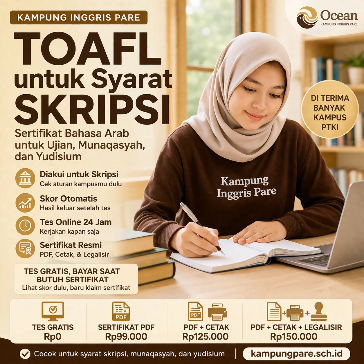 TOAFL untuk Syarat Skripsi toafl untuk syarat skripsi TOAFL Untuk Syarat Skripsi