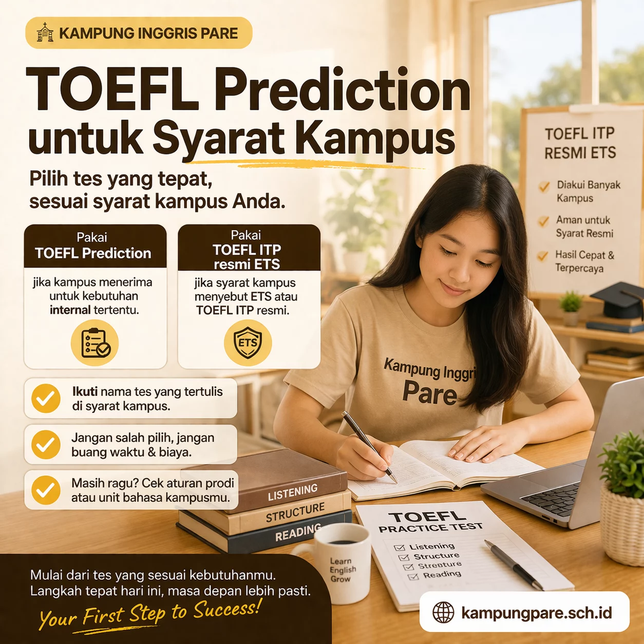 TOEFL Prediction untuk Syarat Kampus toefl prediction untuk syarat kampus TOEFL Prediction Untuk Syarat Kampus