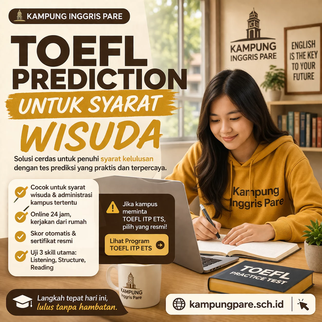 TOEFL Prediction untuk Syarat Wisuda toefl prediction untuk syarat wisuda TOEFL Prediction Untuk Syarat Wisuda