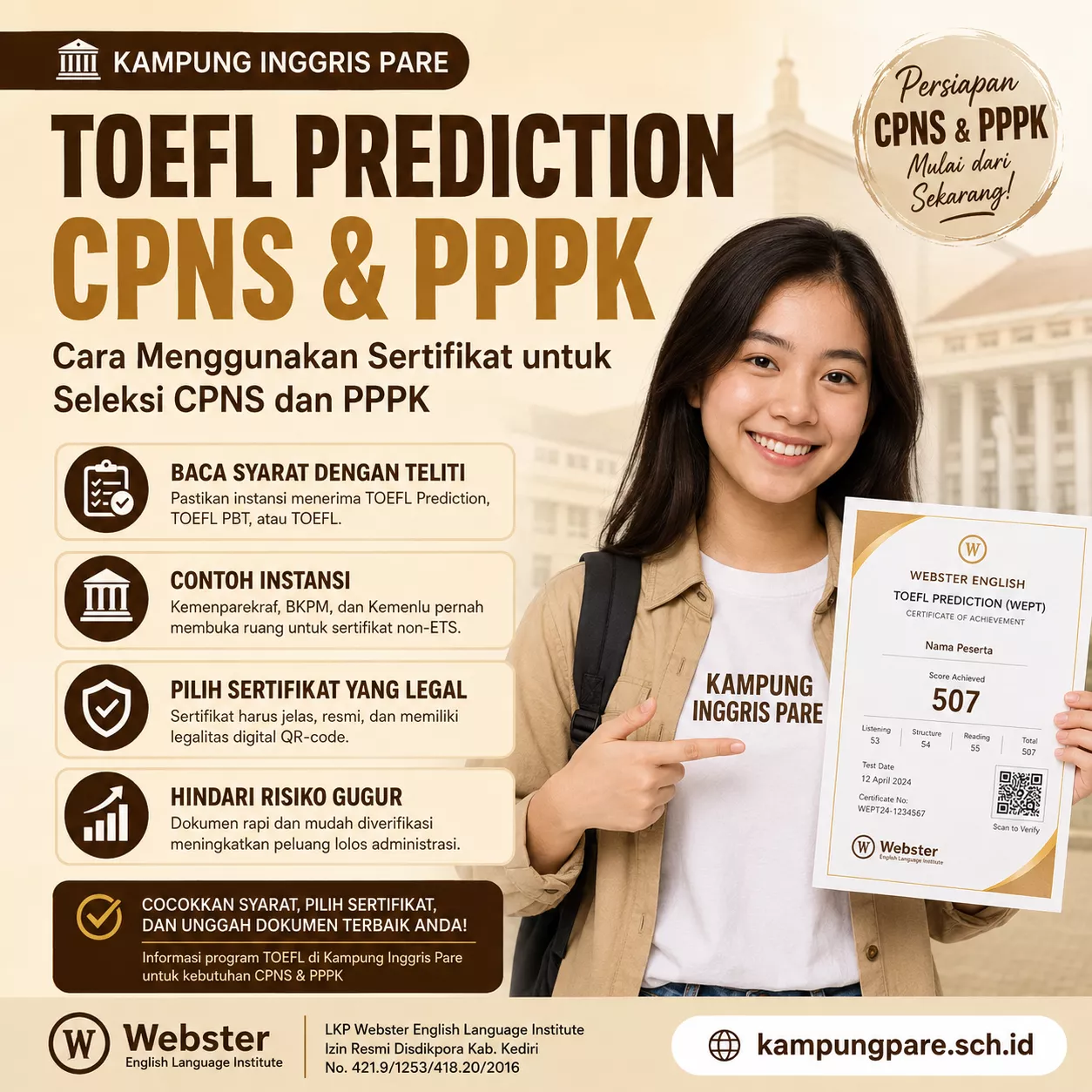 Sertifikat TOEFL CPNS & PPPK toefl prediction cpns pppk Toefl Prediction Cpns Pppk