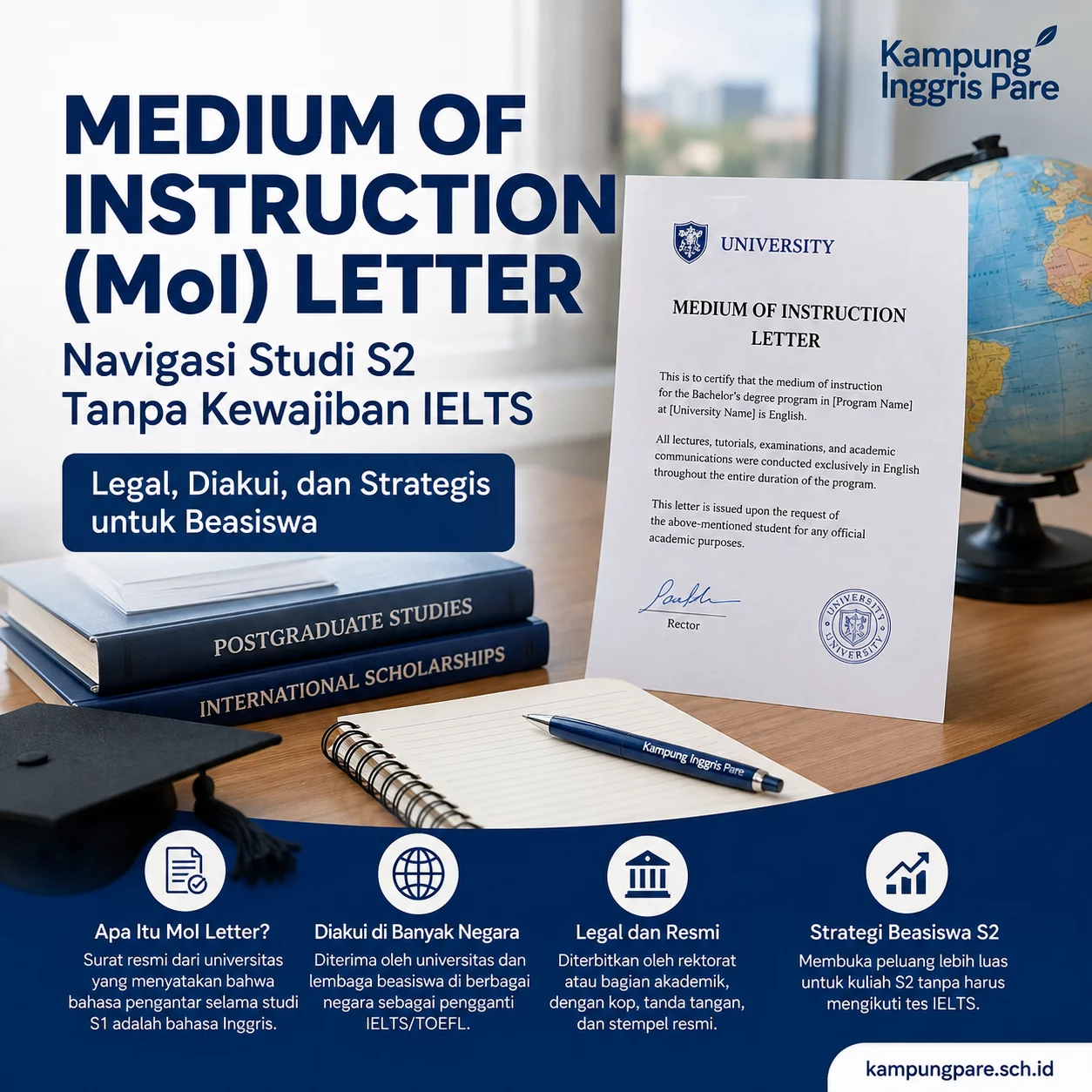 Medium of Instruction Letter untuk S2 Tanpa IELTS medium of instruction letter beasiswa s2 Medium of Instruction Letter beasiswa S2 tanpa IELTS - Kampung Inggris Pare