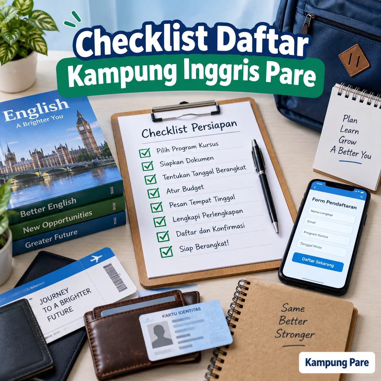Checklist Daftar Kampung Inggris Pare Lengkap checklist daftar kampung inggris pare Checklist daftar Kampung Inggris Pare sebelum memilih program, membayar, dan berangkat kursus