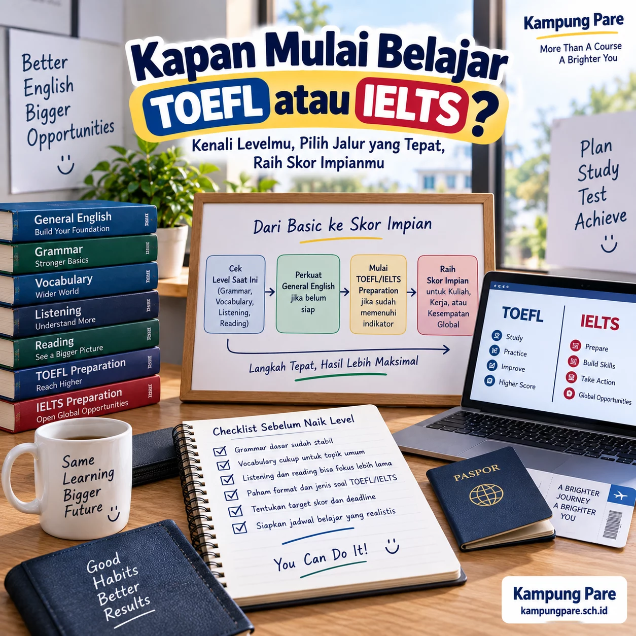 Kapan Mulai Belajar TOEFL atau IELTS? kapan naik general english ke toefl ielts Kapan mulai belajar TOEFL atau IELTS setelah General English