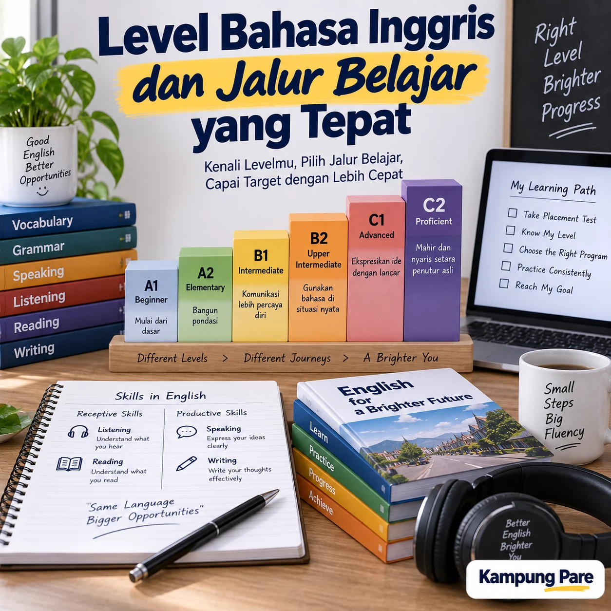 Level Bahasa Inggris dan Jalur Belajar yang Tepat level bahasa inggris dan jalur belajar Level bahasa Inggris dan jalur belajar yang tepat dari A1 hingga C2