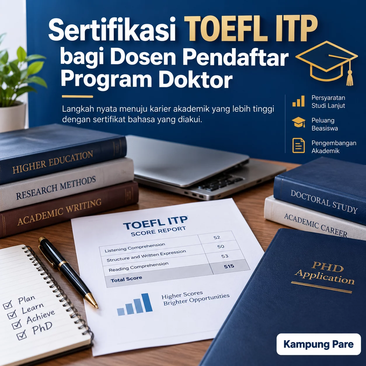 Sertifikasi TOEFL ITP Dosen untuk Program Doktor sertifikasi toefl itp dosen program doktor Sertifikasi TOEFL ITP bagi dosen pendaftar program doktor untuk studi lanjut dan pengembangan akademik