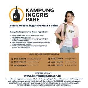 Kursus Bahasa Inggris Pemula 1 Bulan Di Kampung Inggris Pare