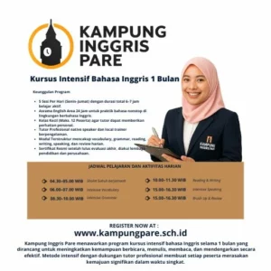 Kursus Intensif Bahasa Inggris 1 Bulan Di Kampung Inggris Pare