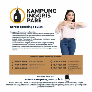 Kursus Speaking 1 Bulan Di Kampung Inggris Pare