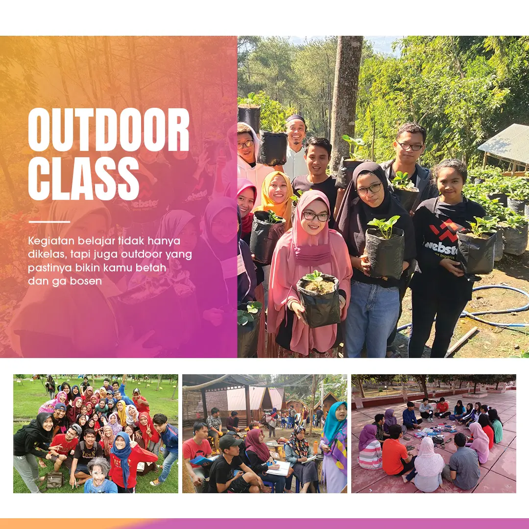 Outdoor Class Kampung Inggris Pare Belajar Di Alam Terbuka
