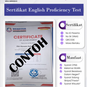 Sertifikat Toefl Online Resmi Sk Diknas