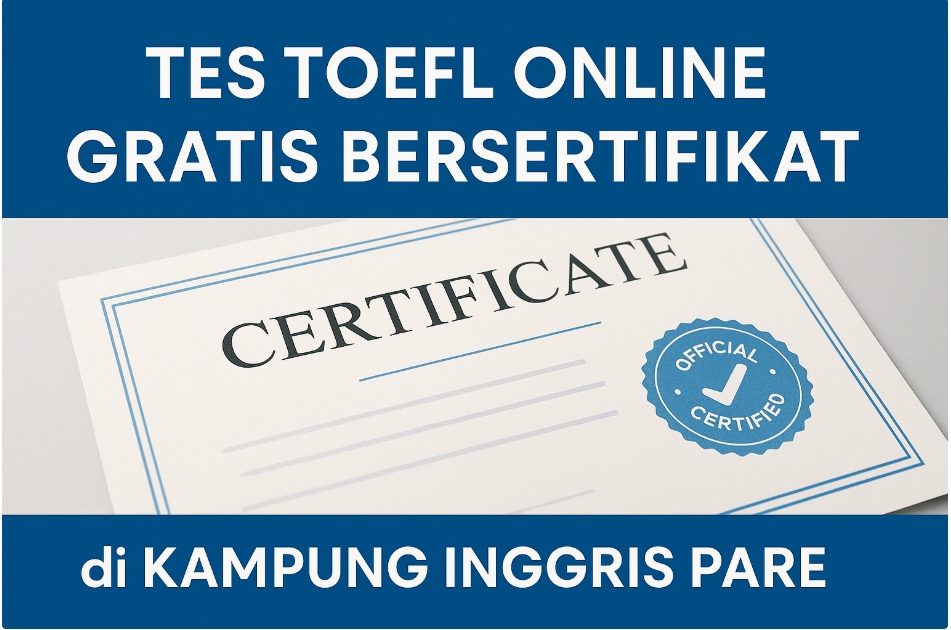 Tes Toefl Online Gratis Bersertifikat Di Kampung Inggris Pare