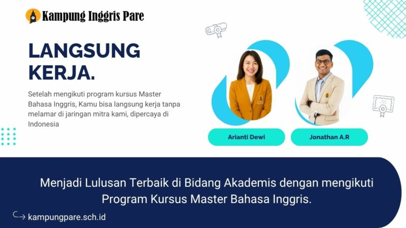 Langsung Bisa Kerja Kursus Master Bahasa Inggris Kampung Inggris Pare