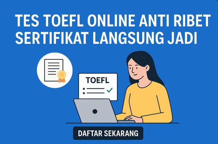 Tes Toefl Online Anti Ribet Sertifikat Langsung Jadi
