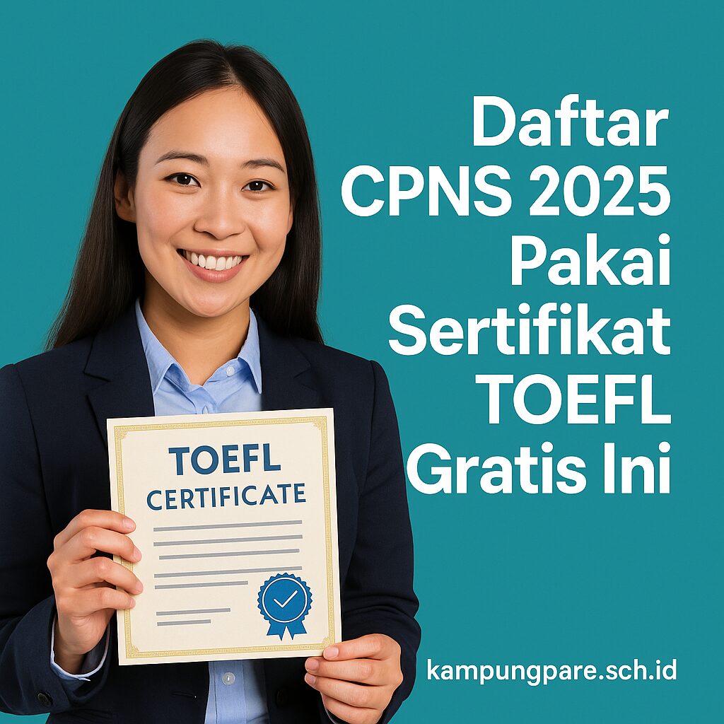 Daftar Cpns 2025 Pakai Sertifikat Toefl Gratis Ini