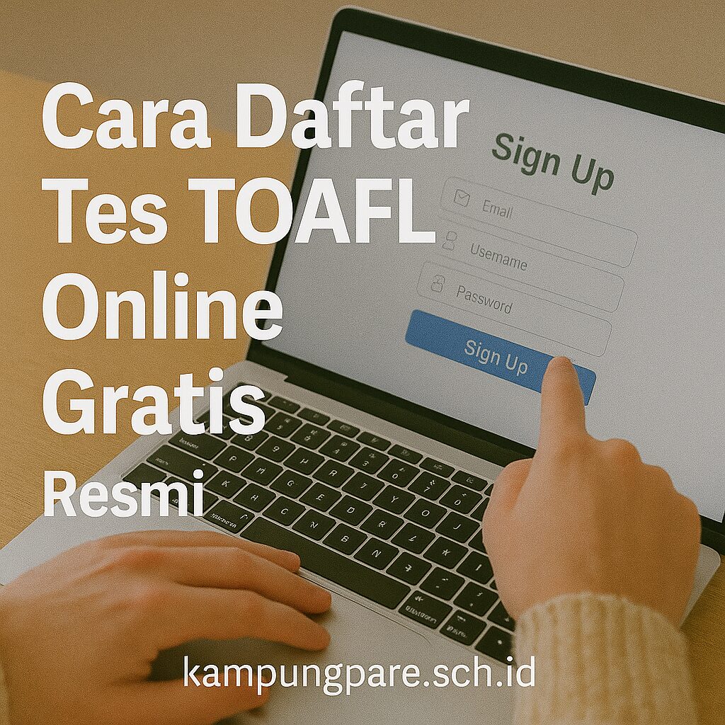 Cara Daftar Tes Toafl Online Gratis Resmi Di Kampung Inggris Pare Panduan Langkah Demi Langkah