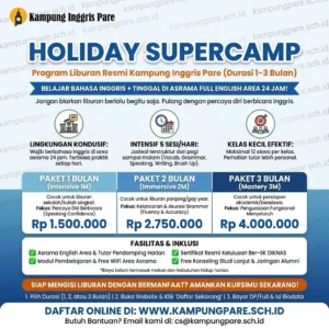 Program Liburan Kampung Inggris Pare  Holiday